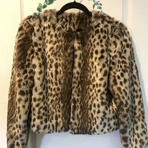 Trouvé Crop Faux Fur Jacket